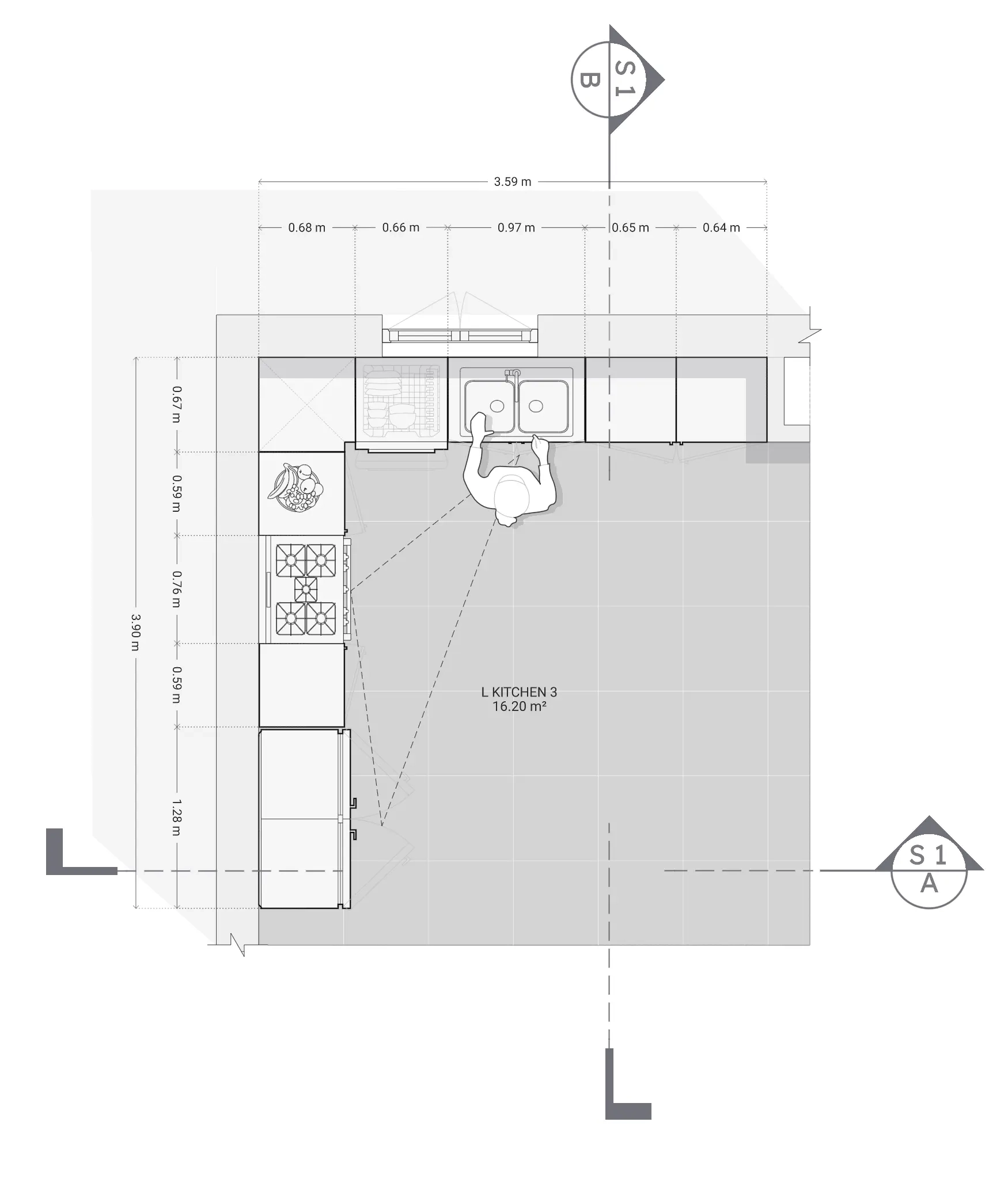 Free Kitchen Design Layout Template