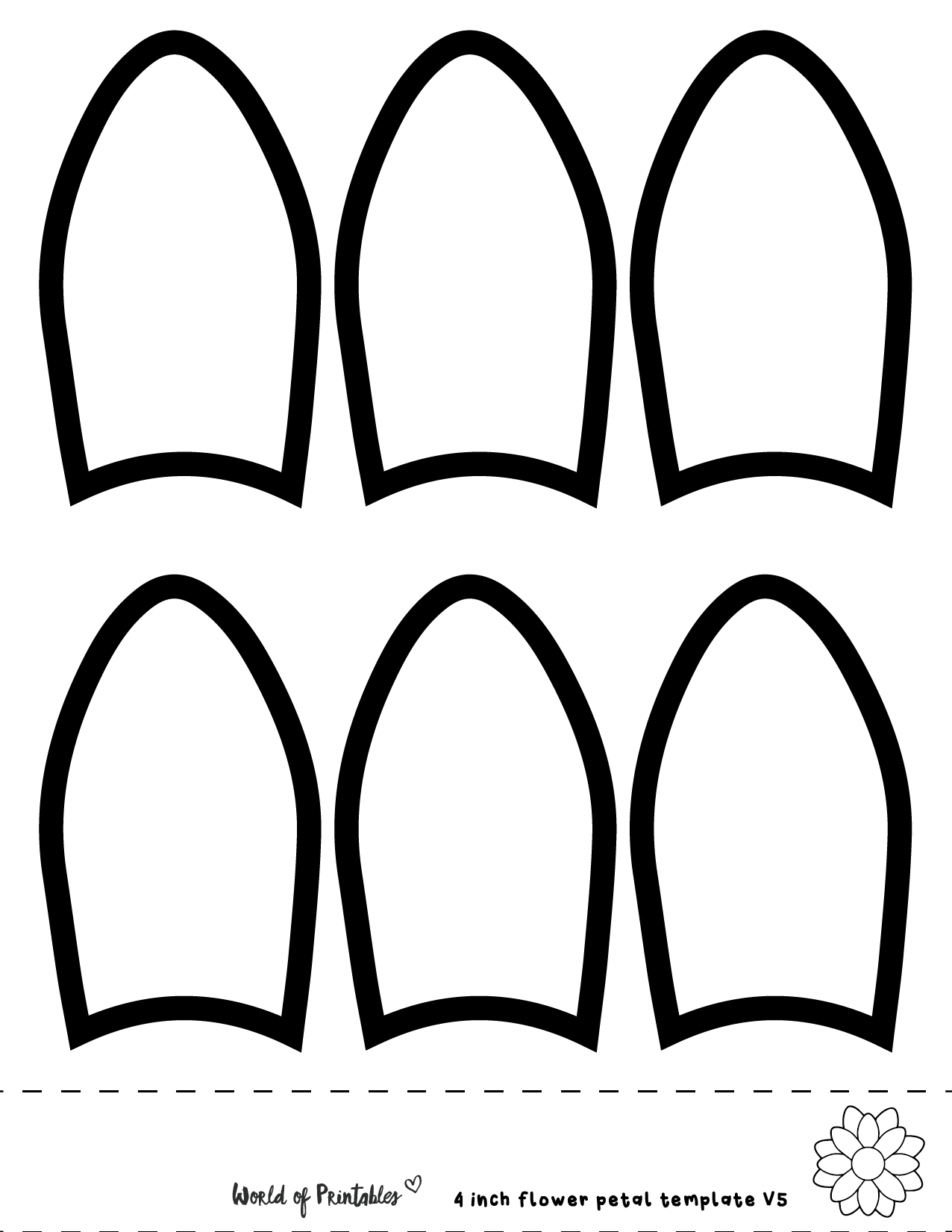 Free Printable Flower Petal Template