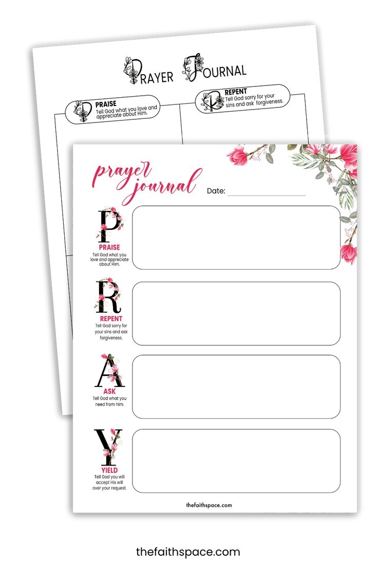 47 Prayer Journal Templates Free Downloads planners Trackers 