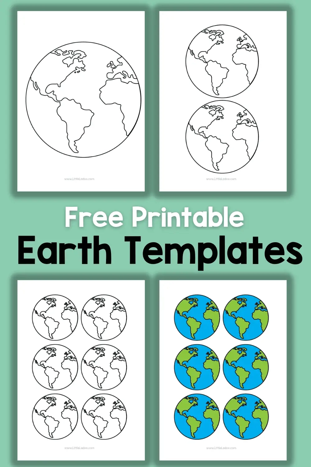 5 Earth Template Printable