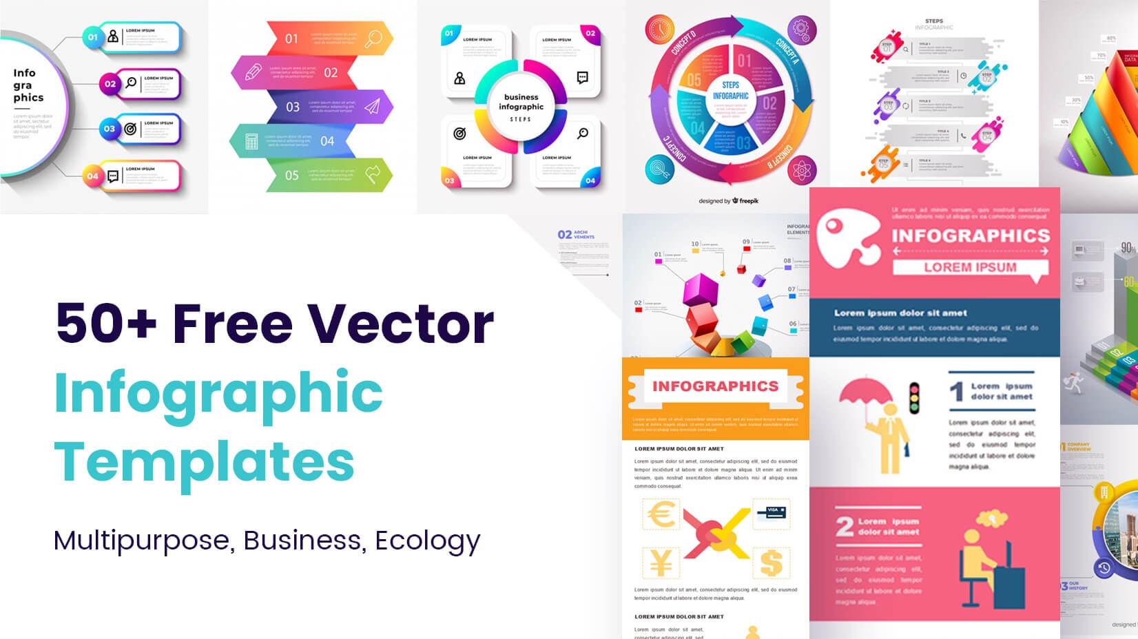 50 Free Vector Infographic Templates Multipurpose Business 
