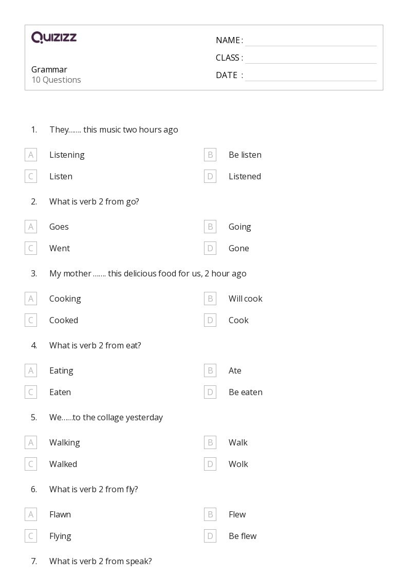 50 Grammar Worksheets For 8th Class On Quizizz Free amp Printable