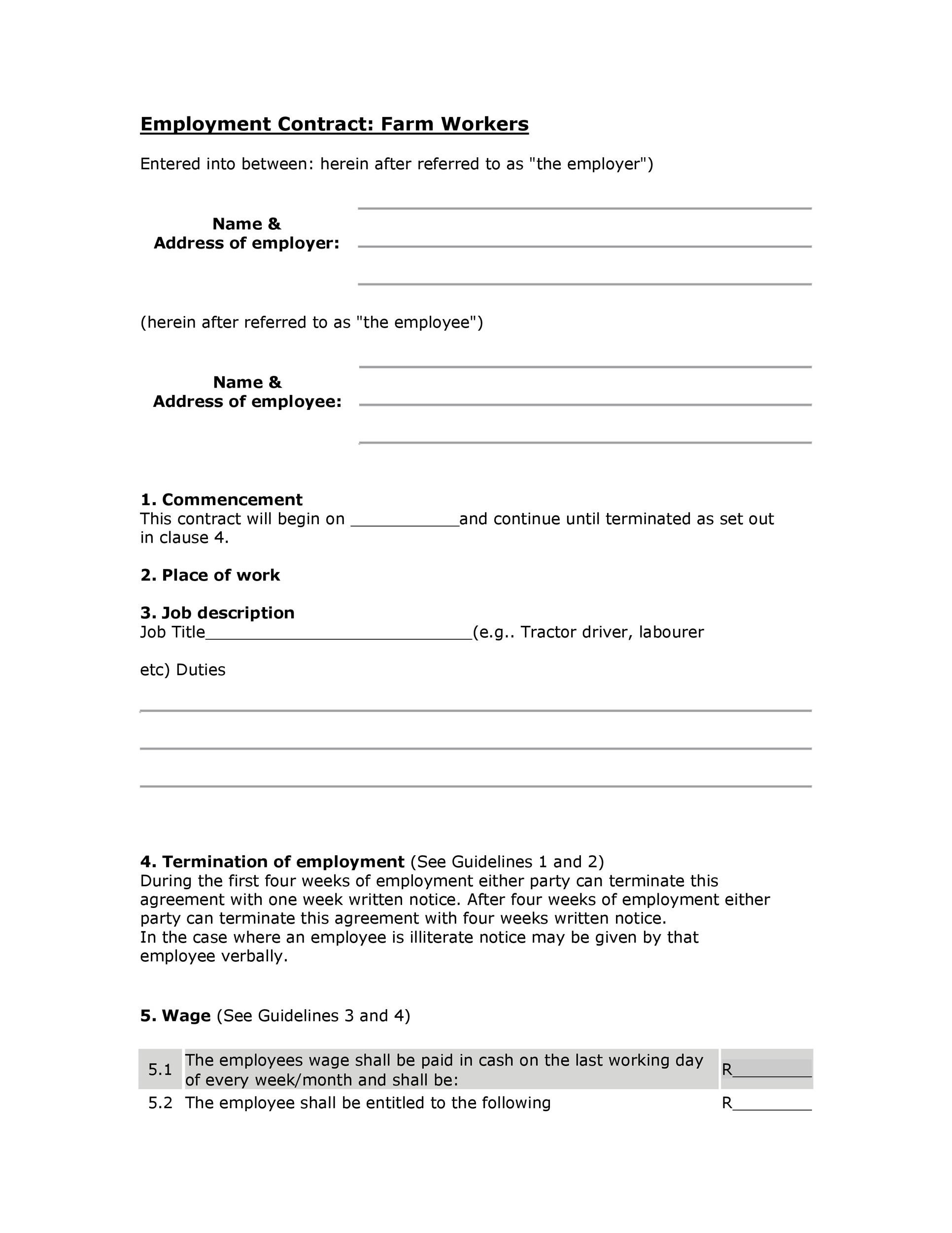 50 Ready to use Employment Contracts Samples amp Templates 