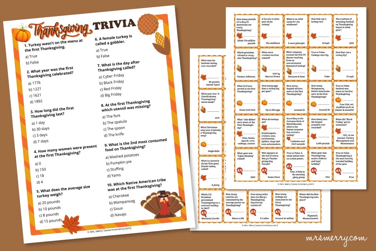 Free Printed Trivia Puzzles