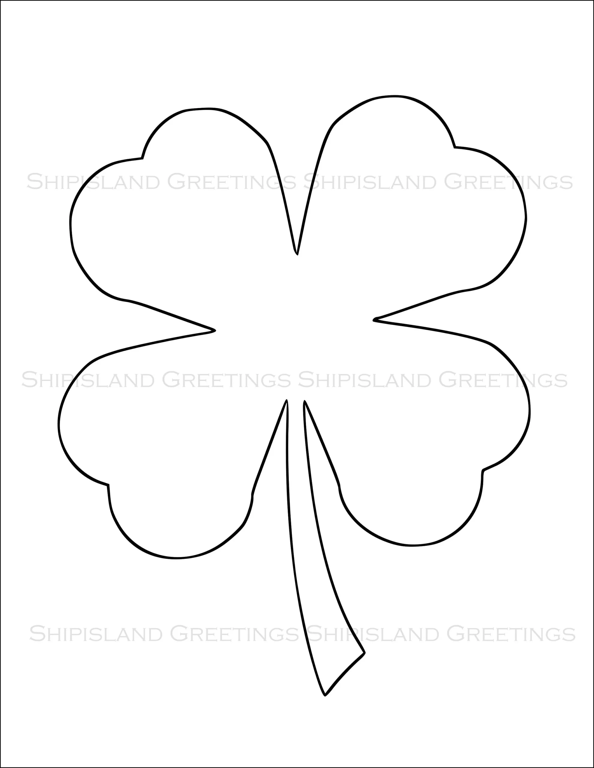 8 5 Inch Shamrock Template large Printable Shamrock st Patrick s 