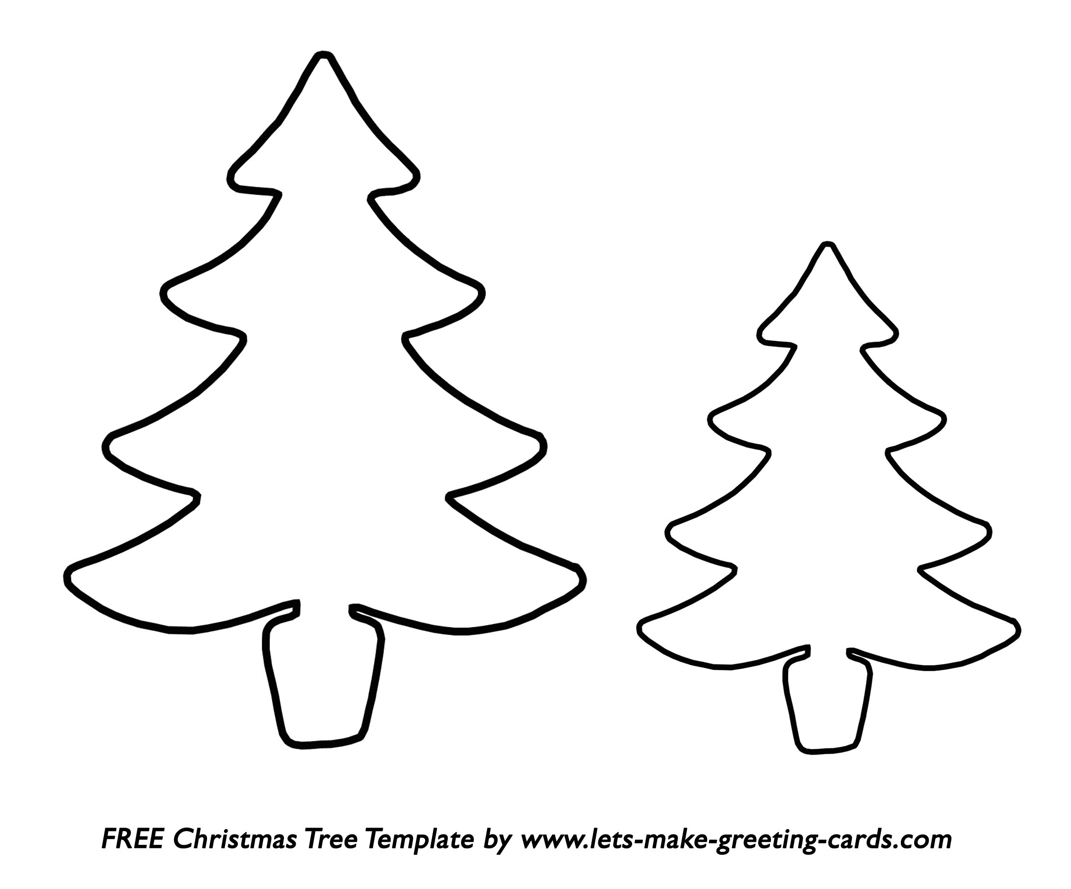 Free Xmas Tree Template Printable
