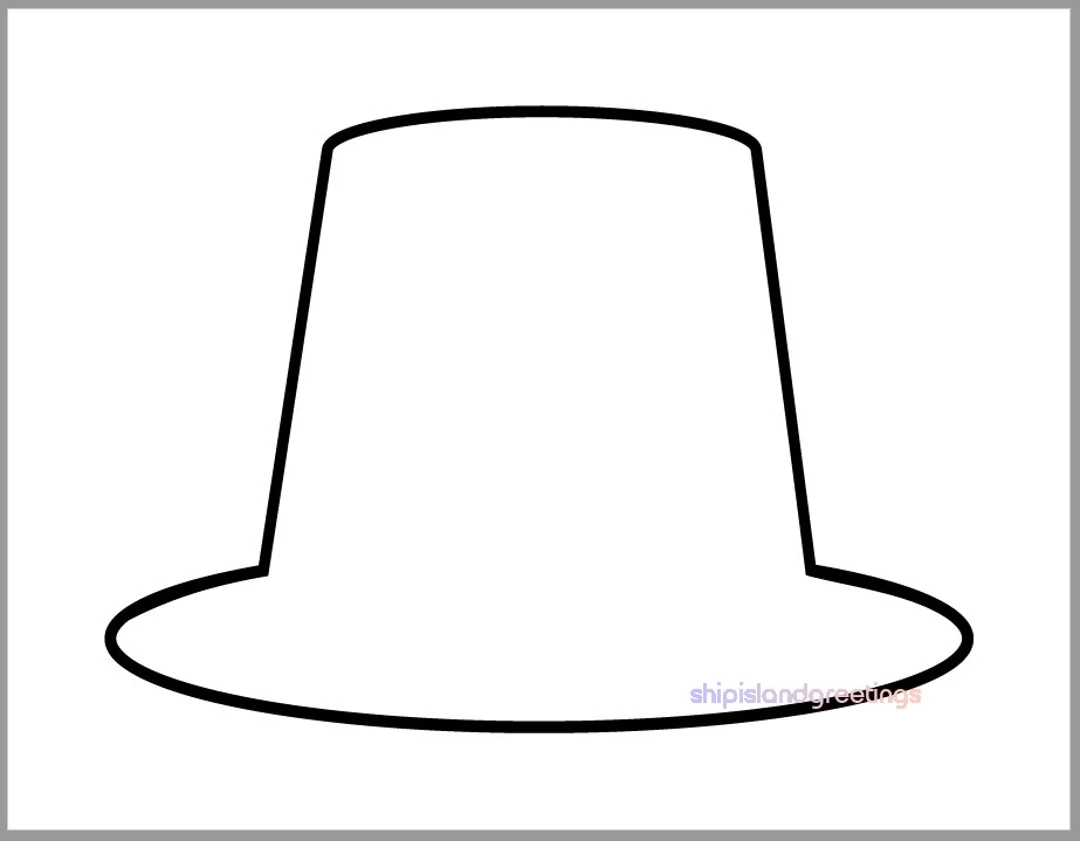9 Inch Pilgrim Hat Template thanksgiving Crafts printable Pilgrim 
