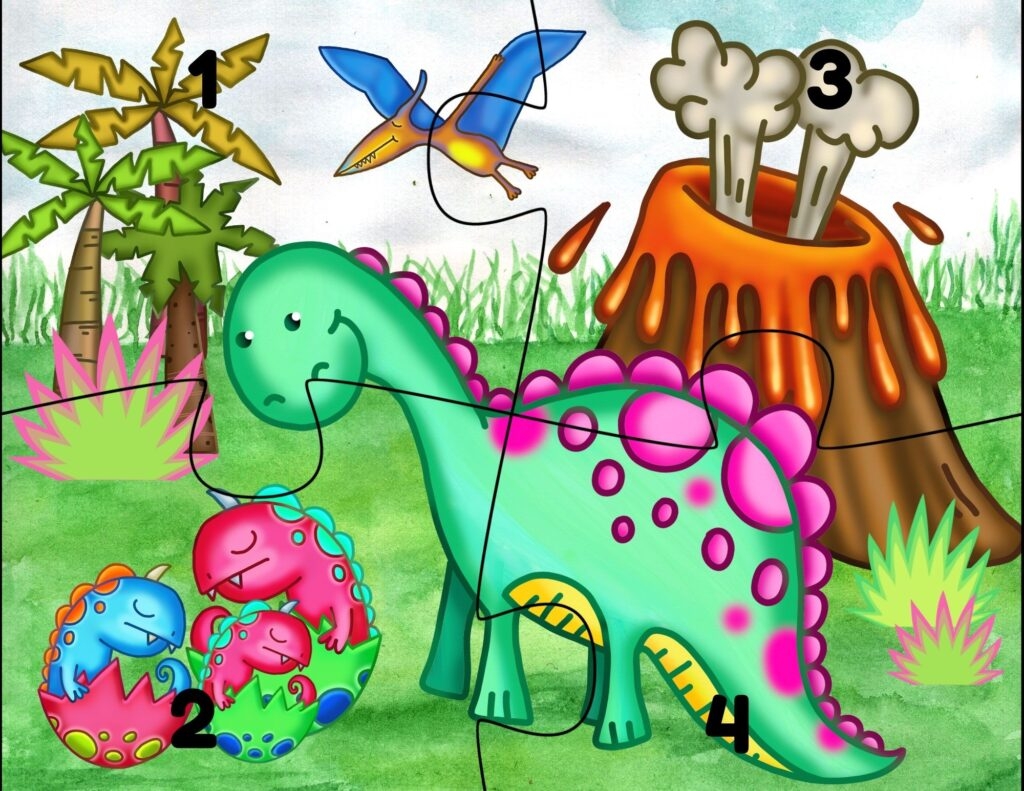 A Fun Printable Dinosaur Puzzle Your Preschooler Will Love