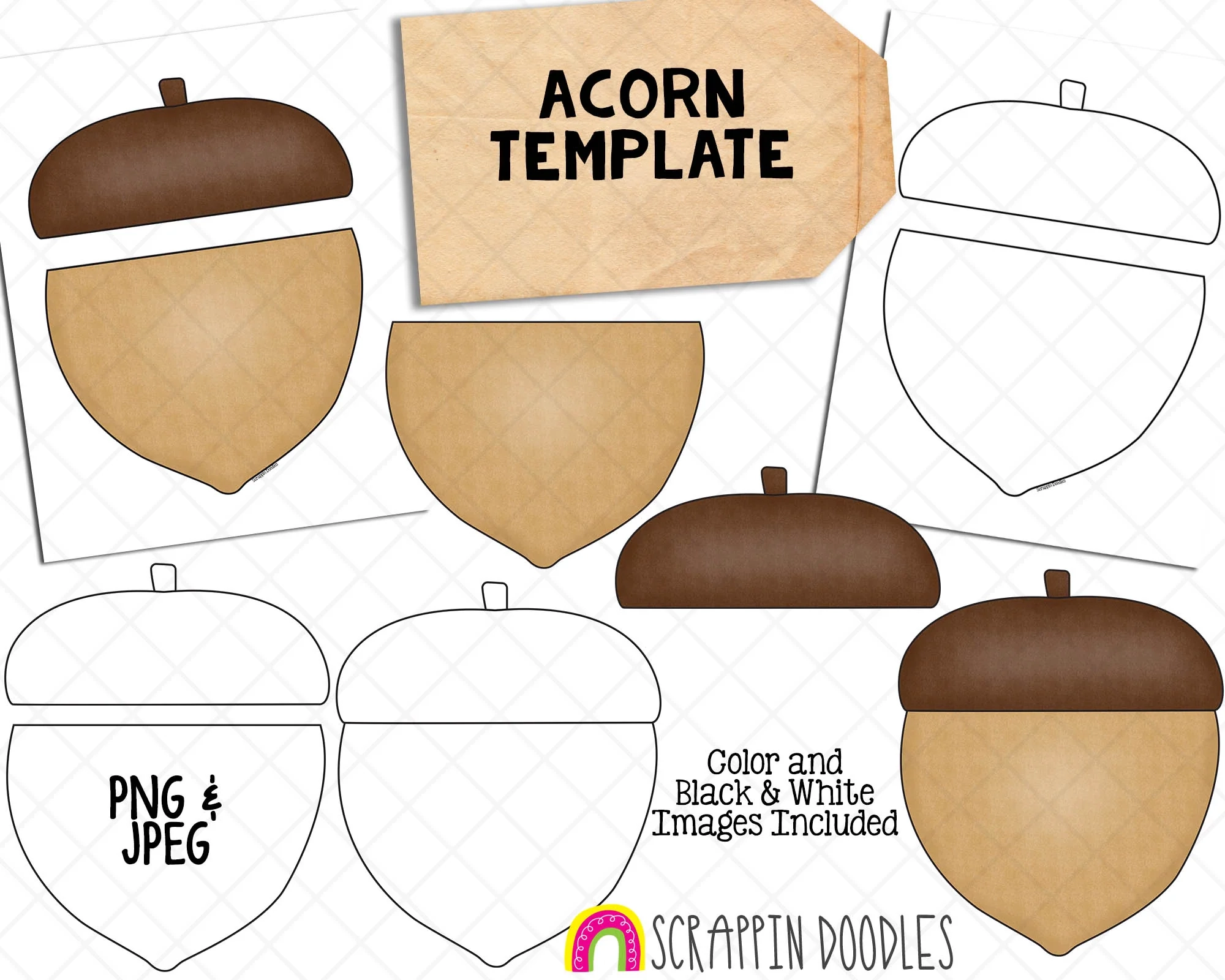 Acorn Template Printable