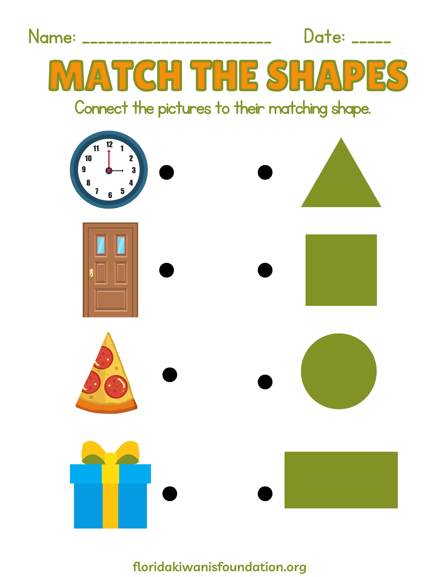 Age 2 To 4 Beginner Shape Matching For Preschool Activity 