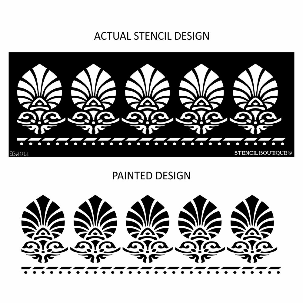 Simple Line Border Stencil Designs