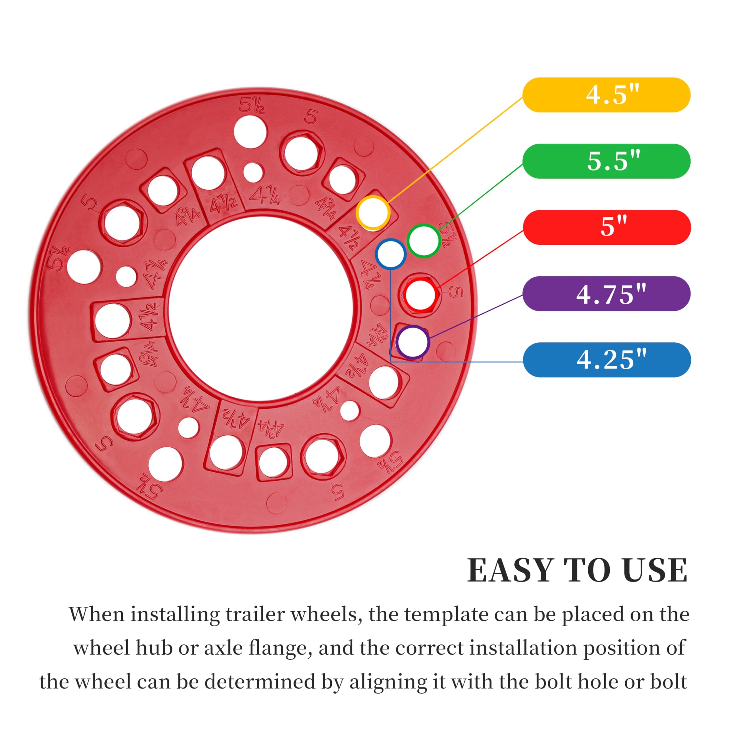 Amazon AOQIVIS Wheel Bolt Pattern Measuring Tool Trailer 