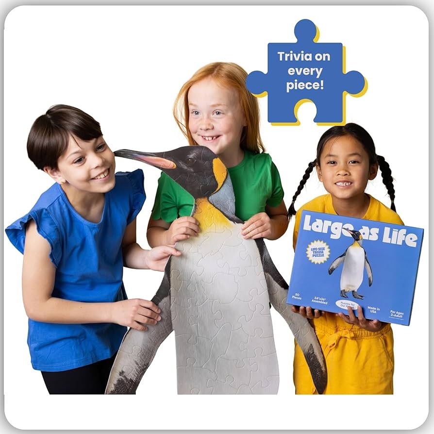 Amazon Large As Life King Penguin Floor Puzzle 50 Pcs Life 