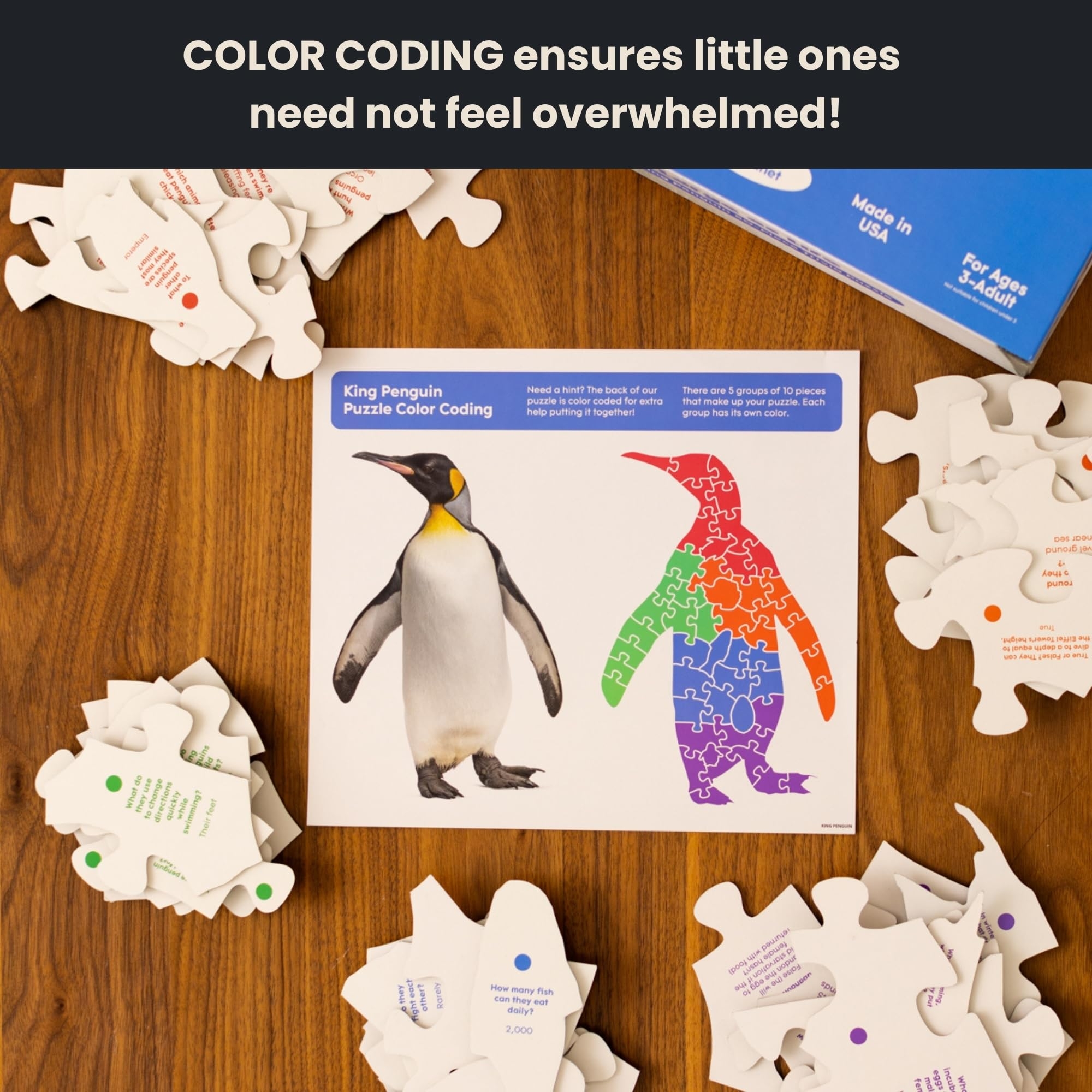 Amazon Large As Life King Penguin Floor Puzzle 50 Pcs Life 