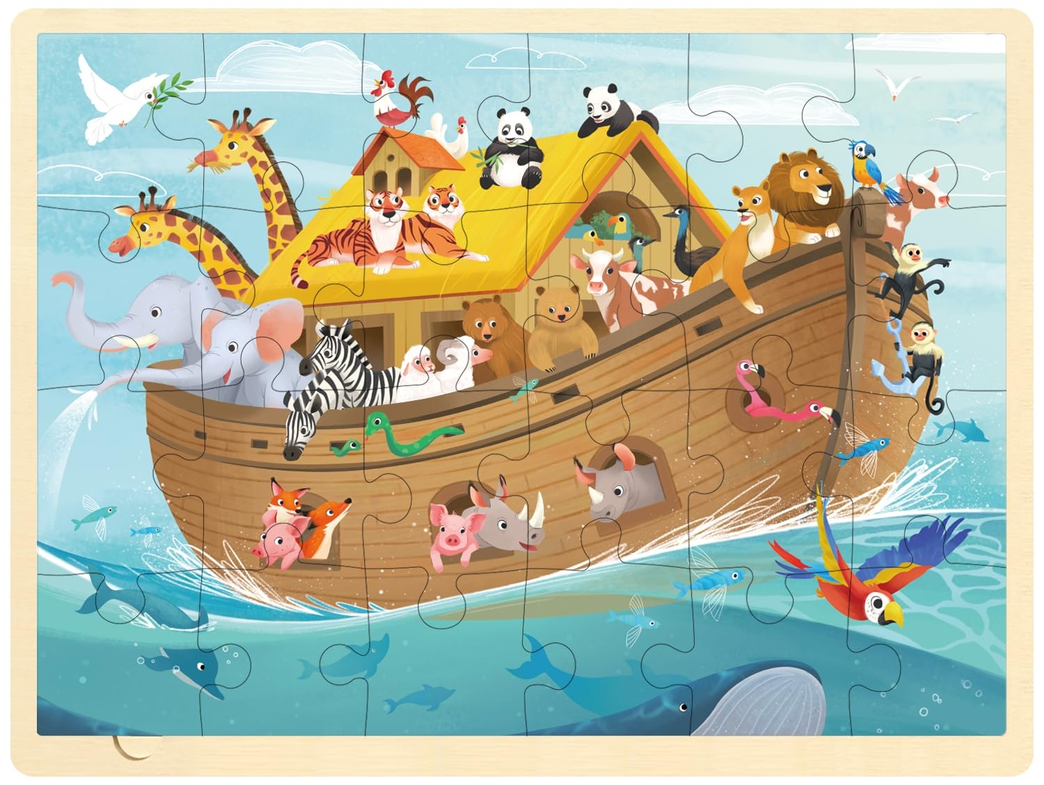 Amazon MoinKidz 24 Piece Puzzles For Kids 3 Year Old Noah s 