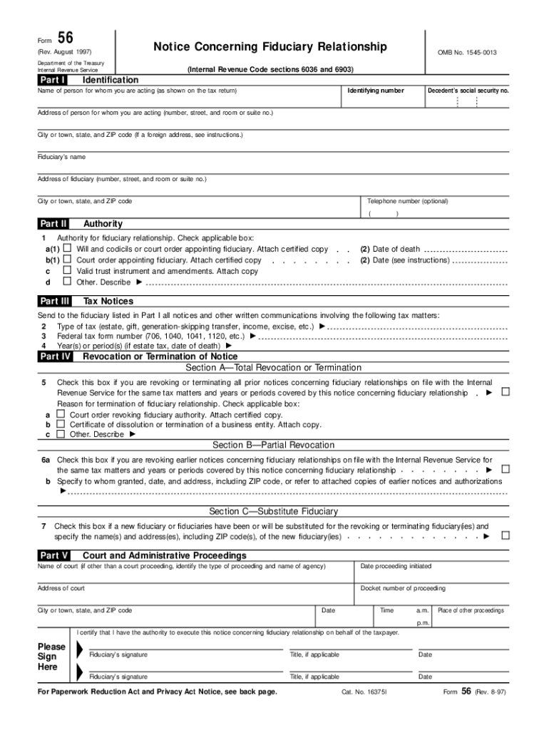 AntiShyster IRS Instruction 56 Form Fill Online Printable 