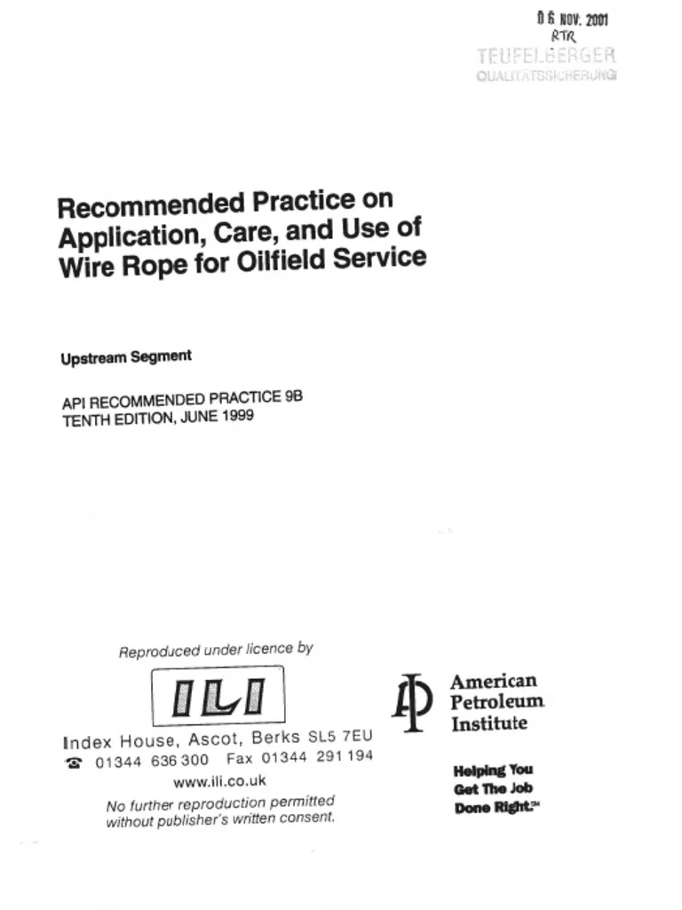 API 9B June 1999 Third Edition PDF