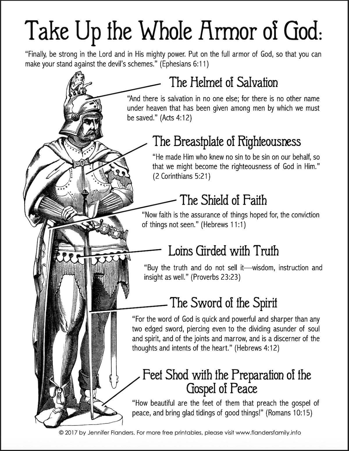 Armor Of God Coloring Page Flanders Family Home Life