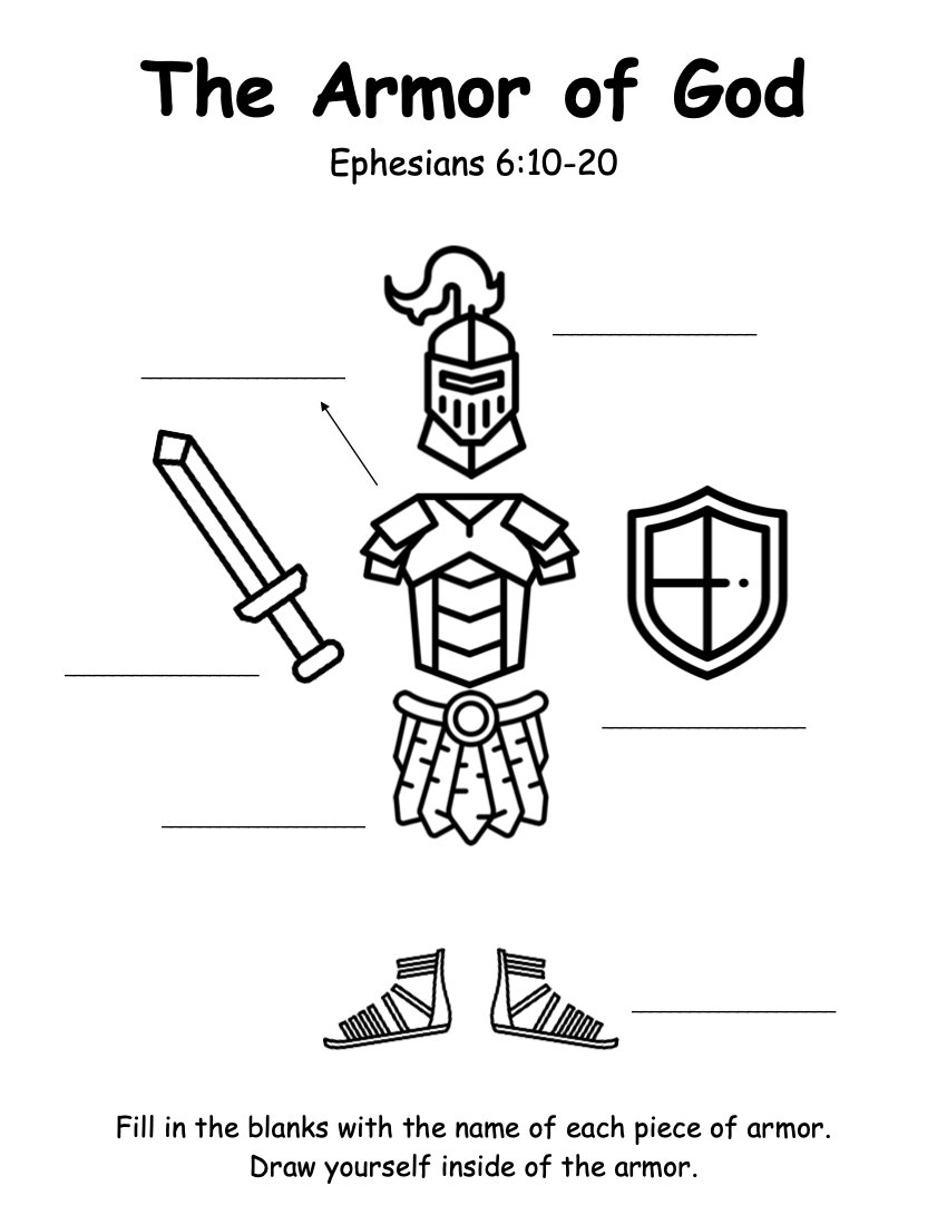 Free Full Armor Of God Printable Sheets