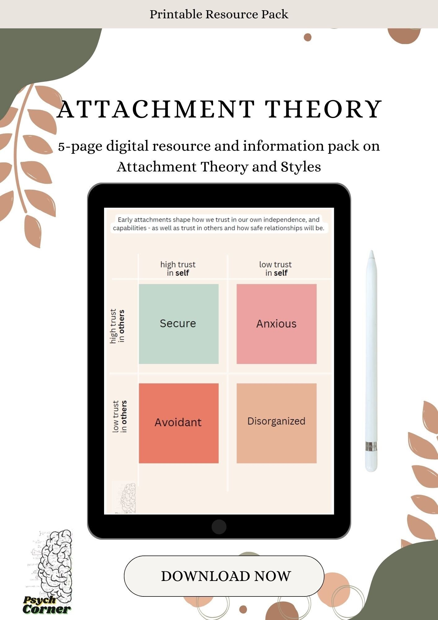 Attachment Styles Information Sheets Healing Relationships 