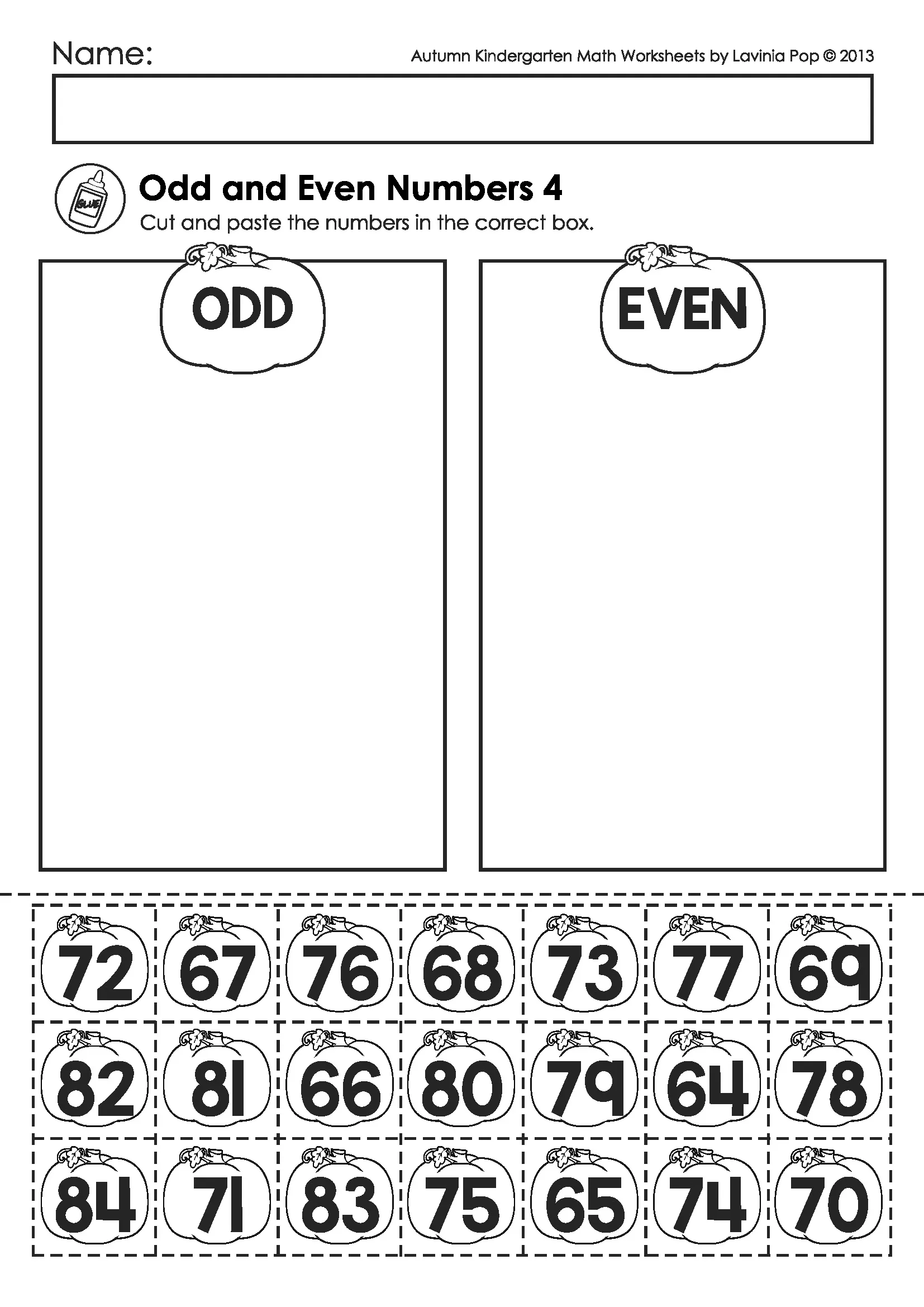Autumn Fall Kindergarten Math Worksheets And Activities