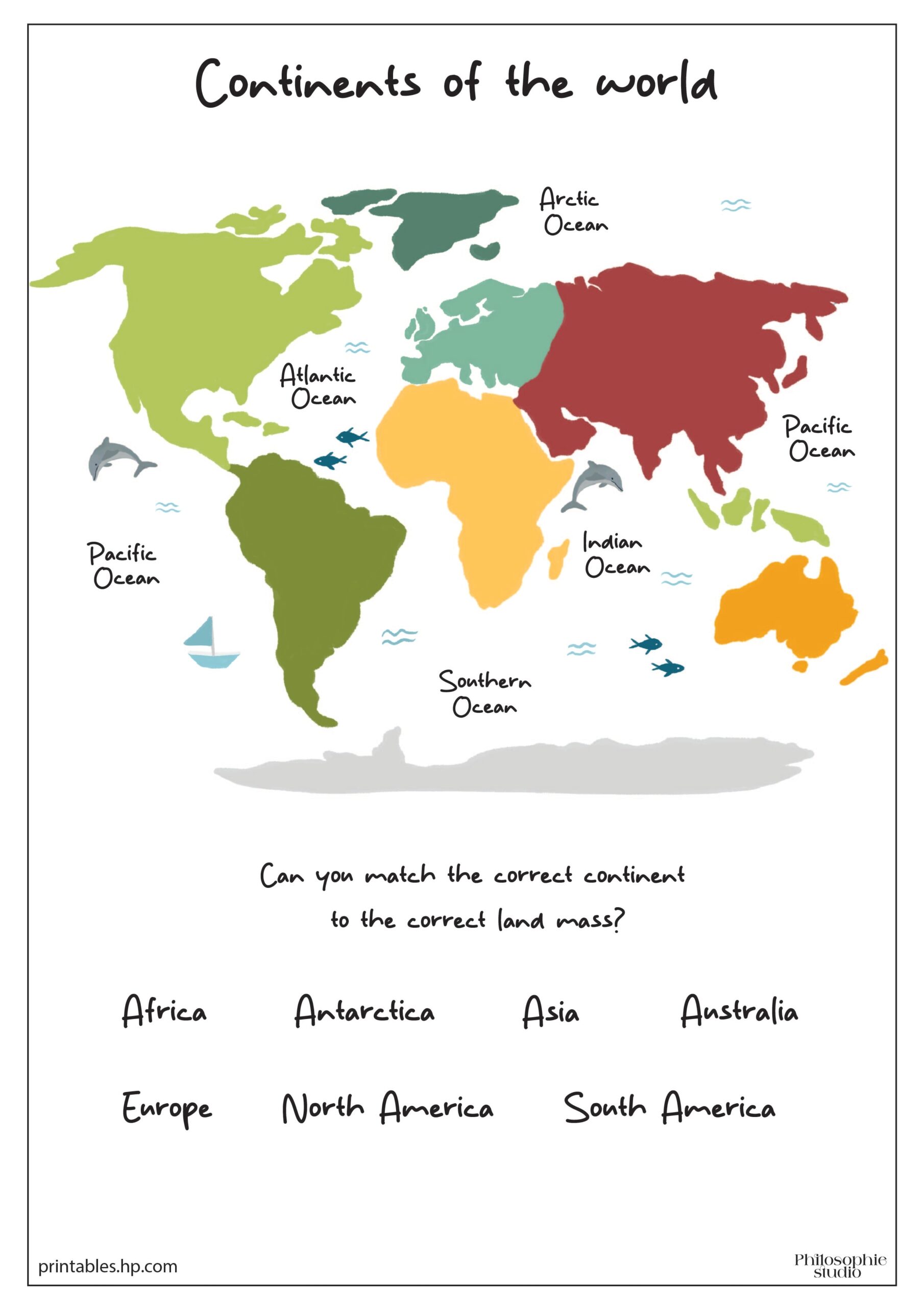 Autumn Fun The Continents Printables Free Coloring Pages 