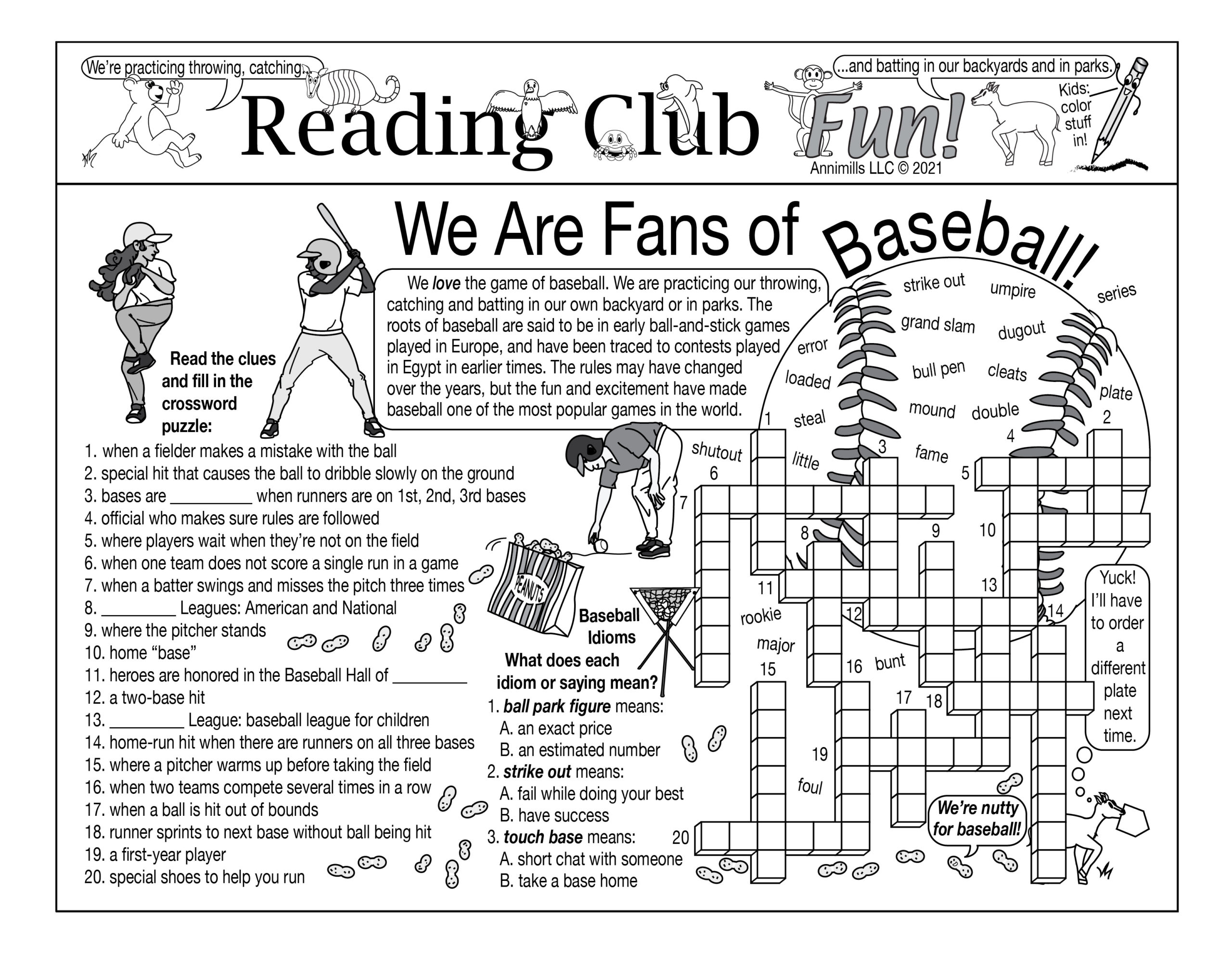 Baseball And Spring Sports Printable Puzzles Set Made By Teachers
