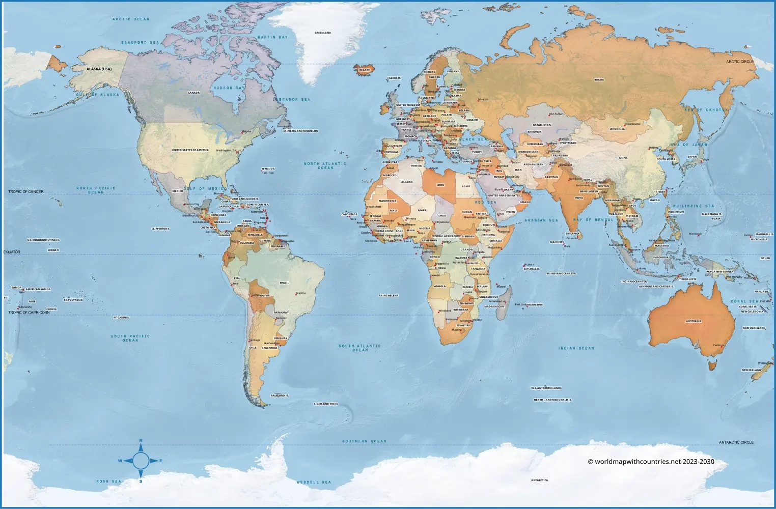 Free Printable World Map