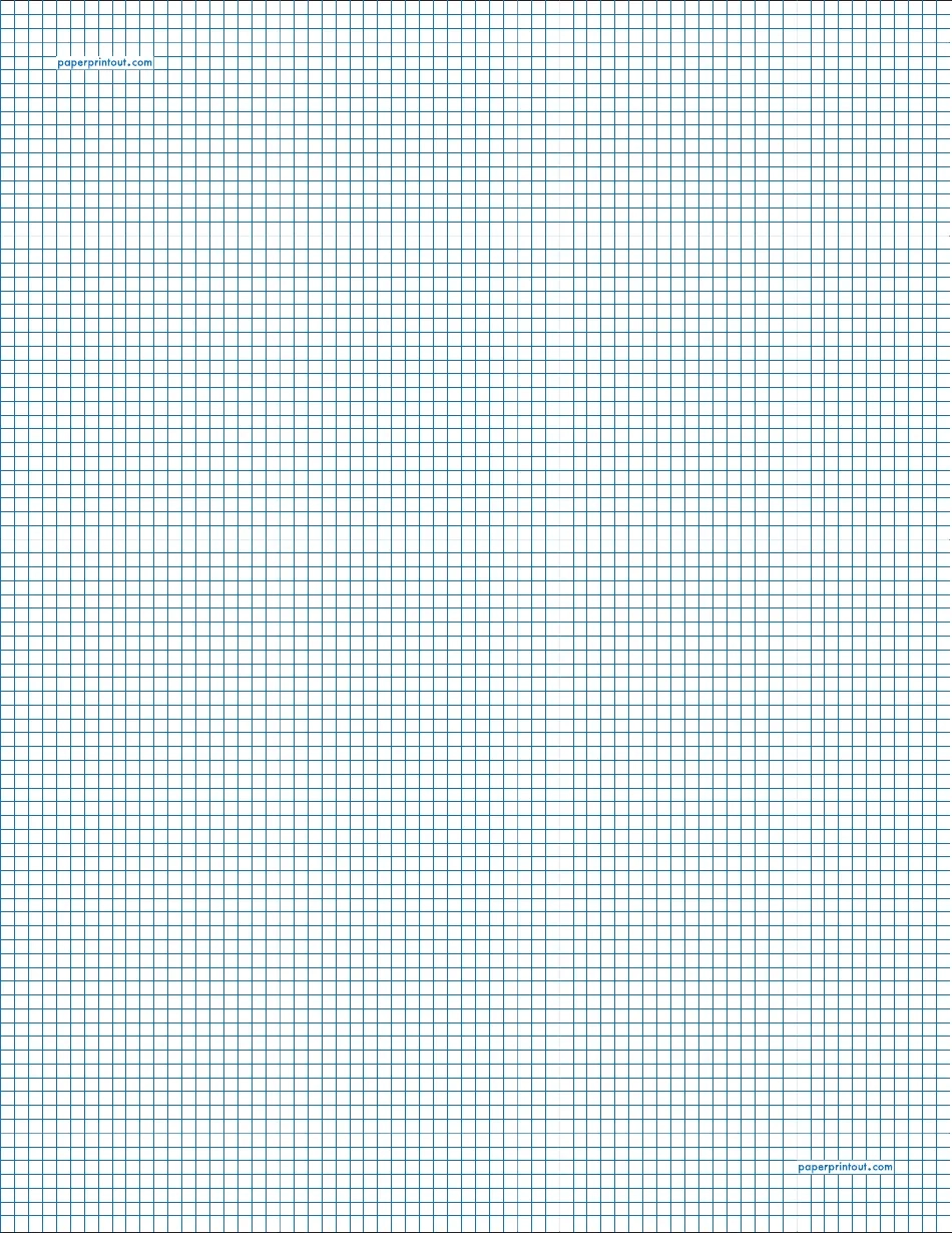 blue 1 8 inch graph paper template download printable pdf