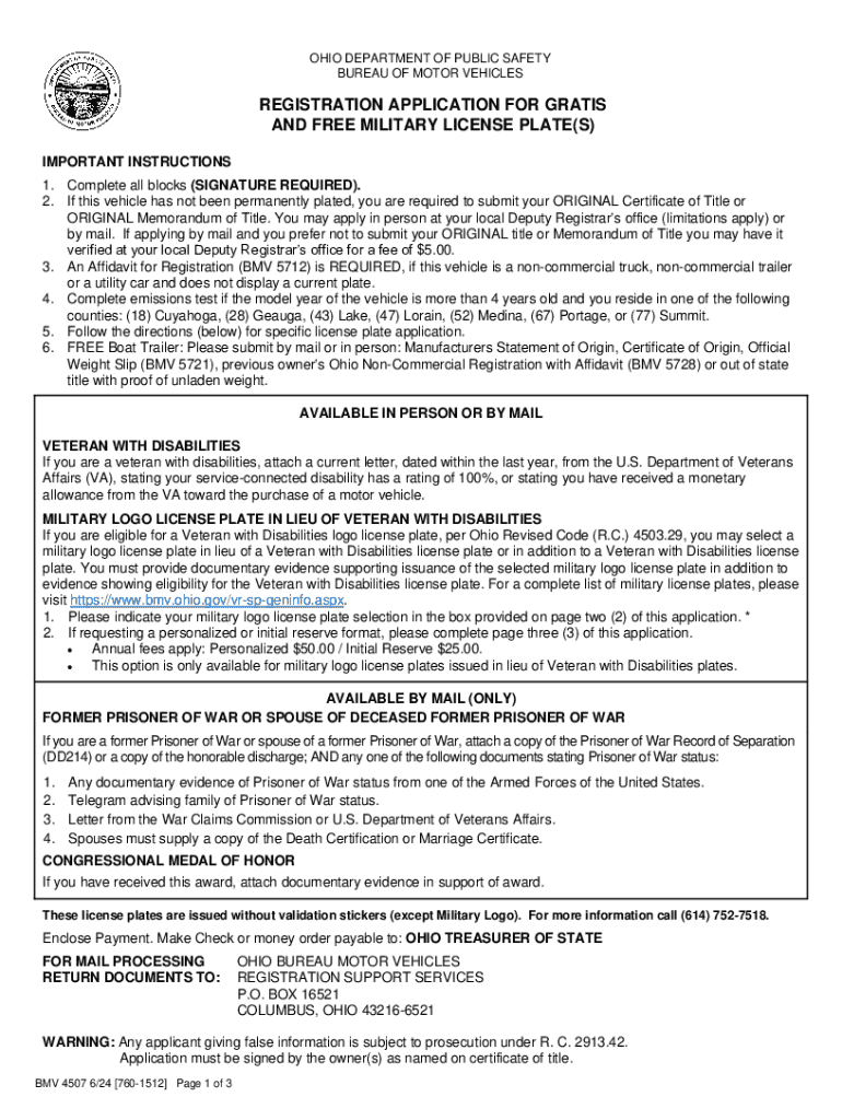 Bmv Form 4826 Printable
