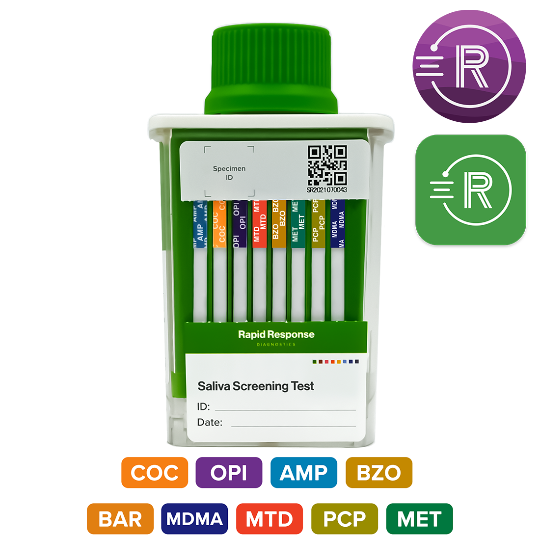 Buy Rapid Response 9 Parameter Multi Drug Saliva Test Cup with 