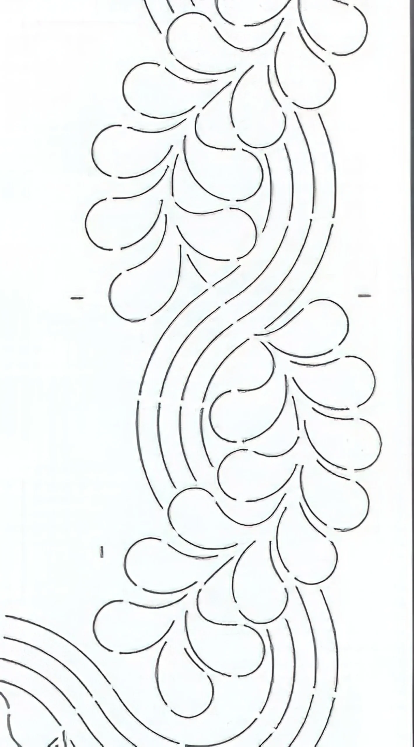 Cable amp Feather 7 Inch Border Stencil EK30QC Quilt In A Day