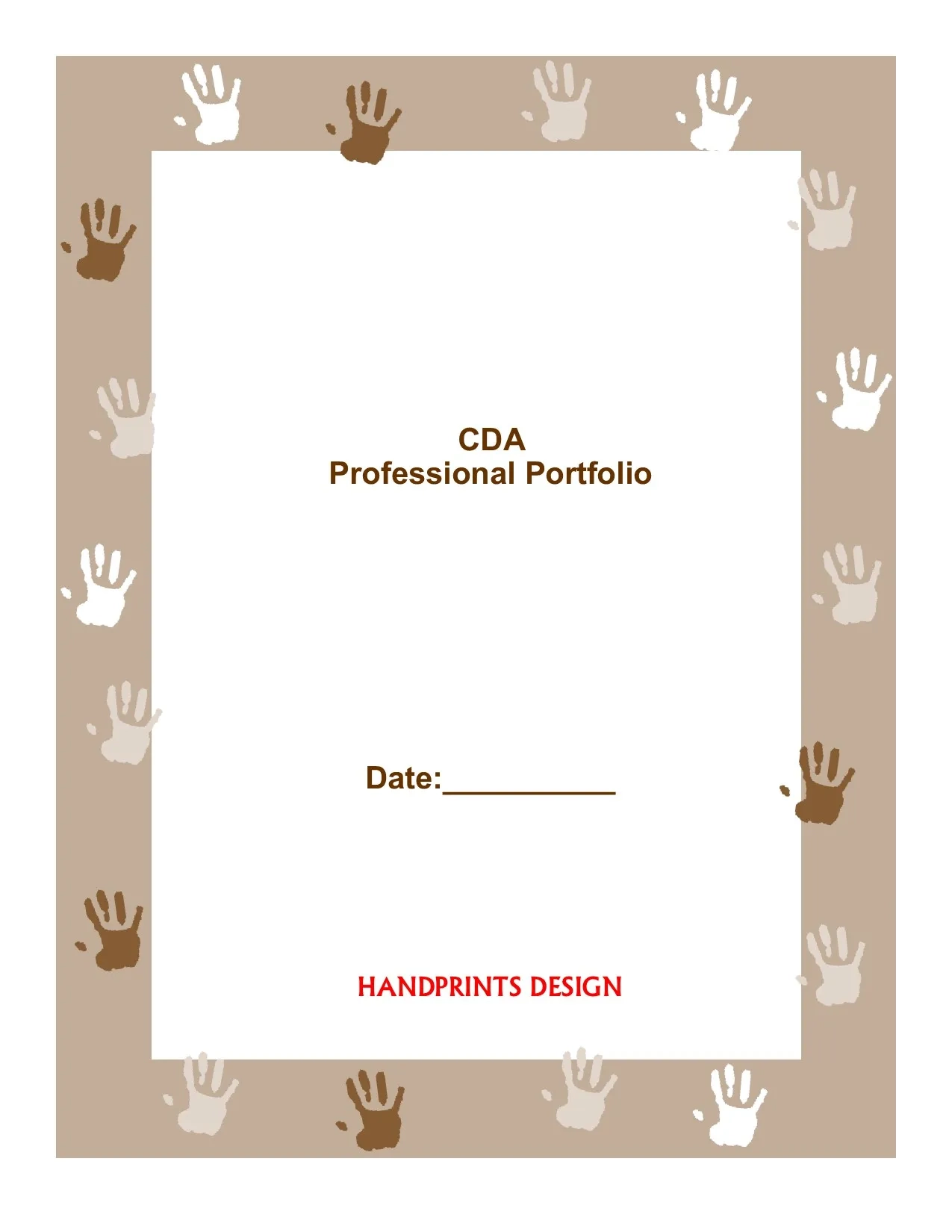 Cda Portfolio Cover Sheet The Cover Sheet