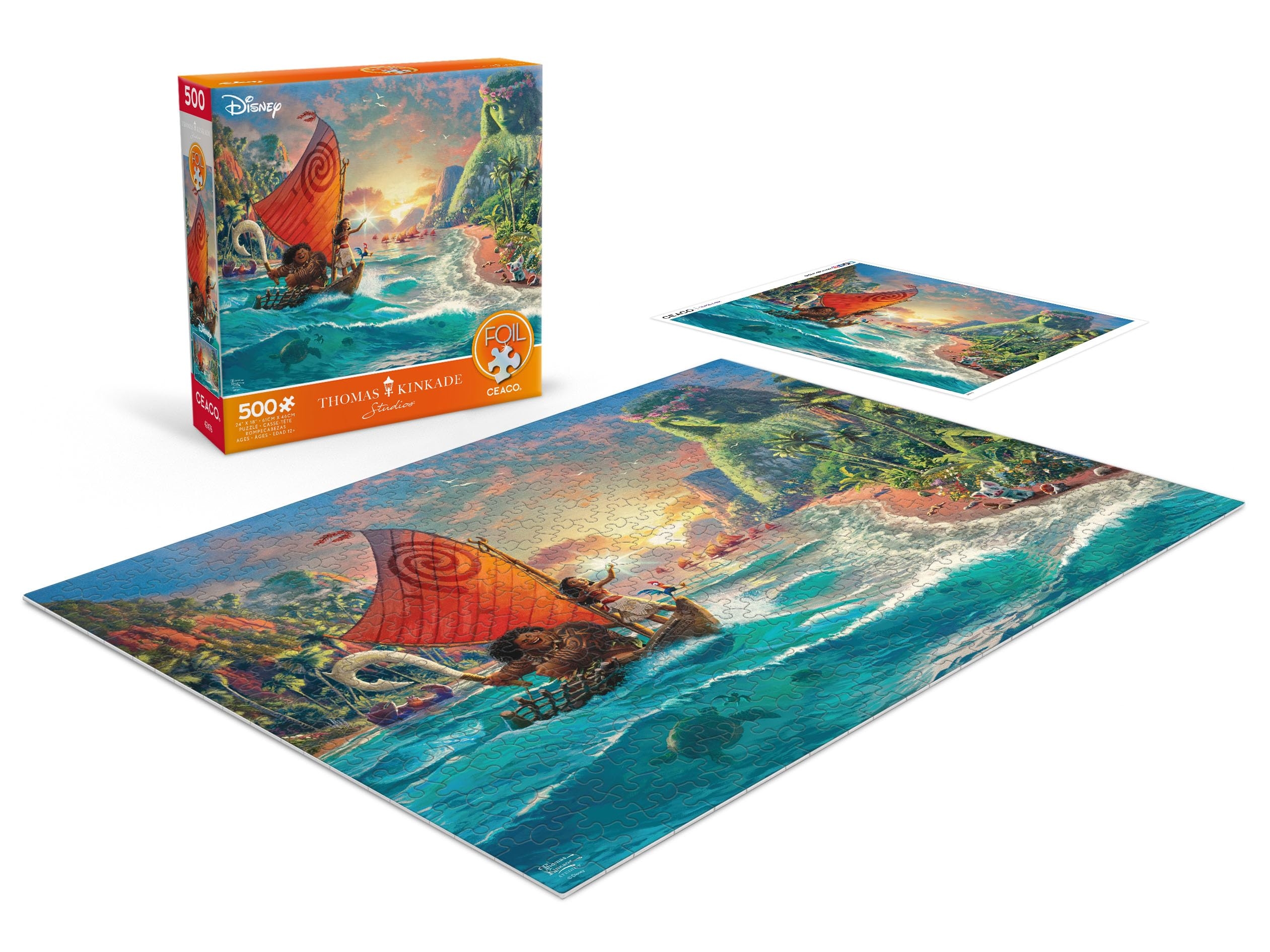 Ceaco Foil Puzzle Thomas Kinkade Moana 500 Piece Jigsaw 
