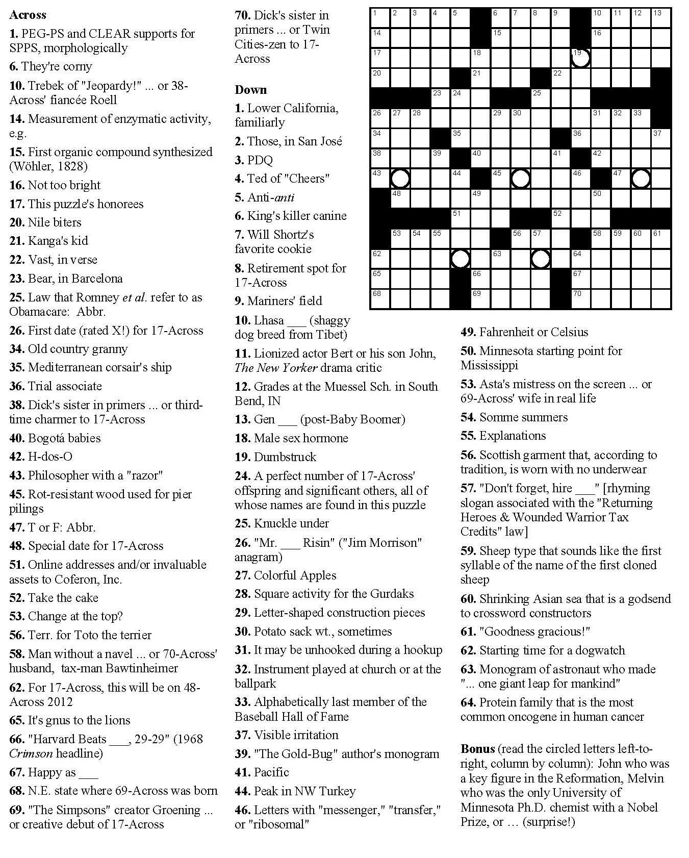 Free Printable Medium Hard Crossword Puzzles