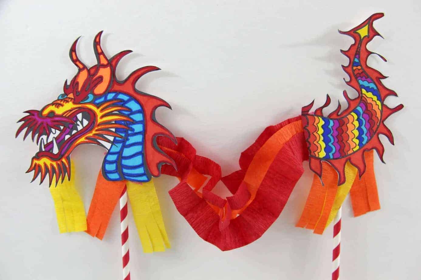 Printable Dragon Head And Tail Template