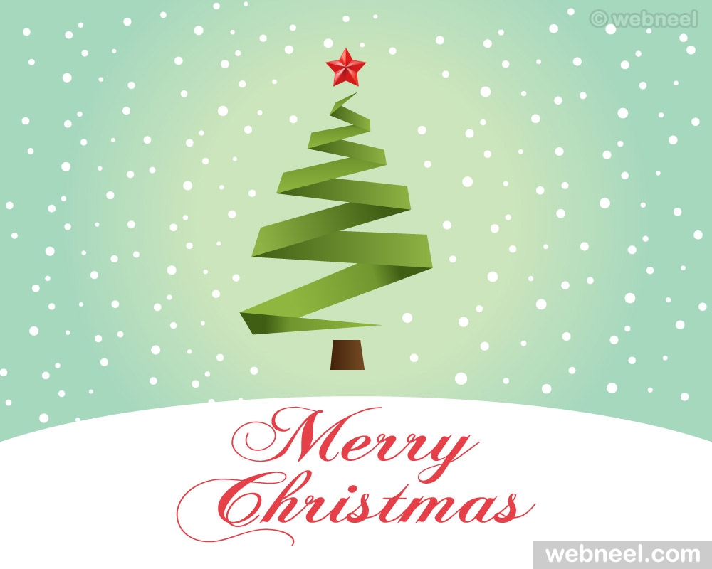 Christmas Greeting Card Design Free Vector 