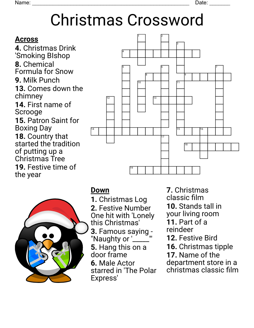 Bing Free Printable Crossword Puzzles