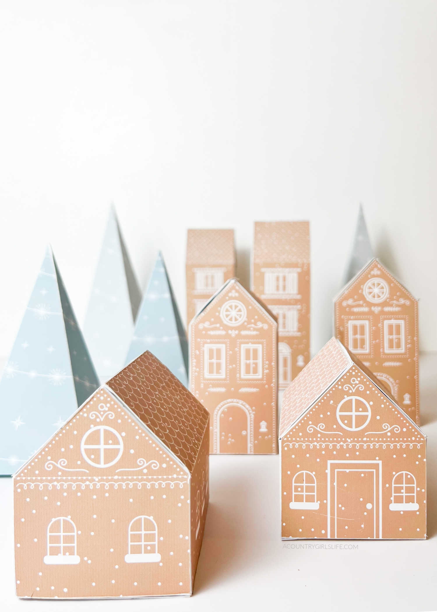 Paper Houses Free Printable Printable Christmas Village Template