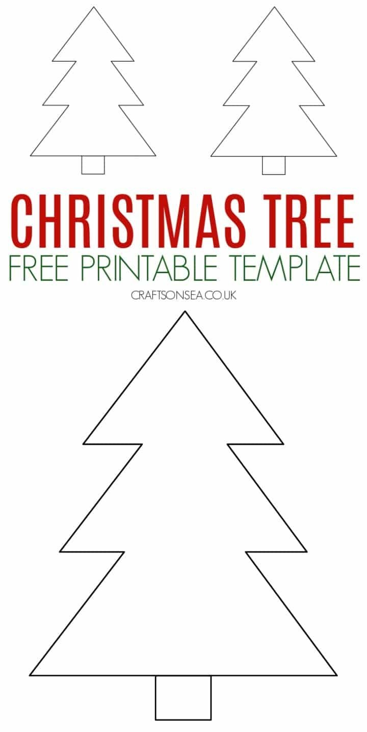 Christmas Tree Template FREE Printable Crafts On Sea