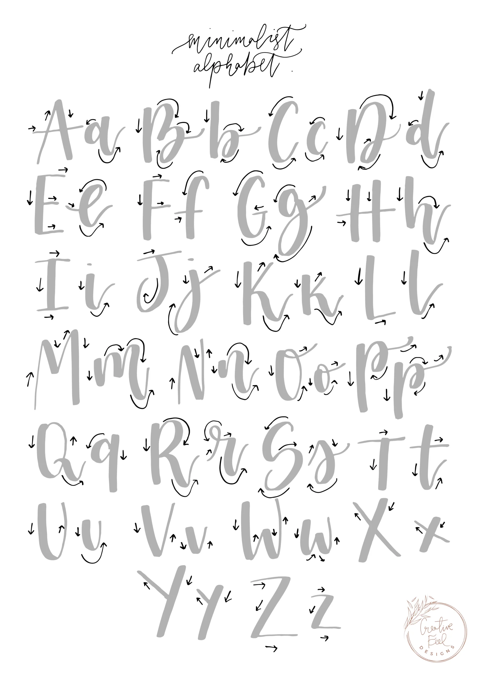 Free Printable Hand Lettering Worksheets