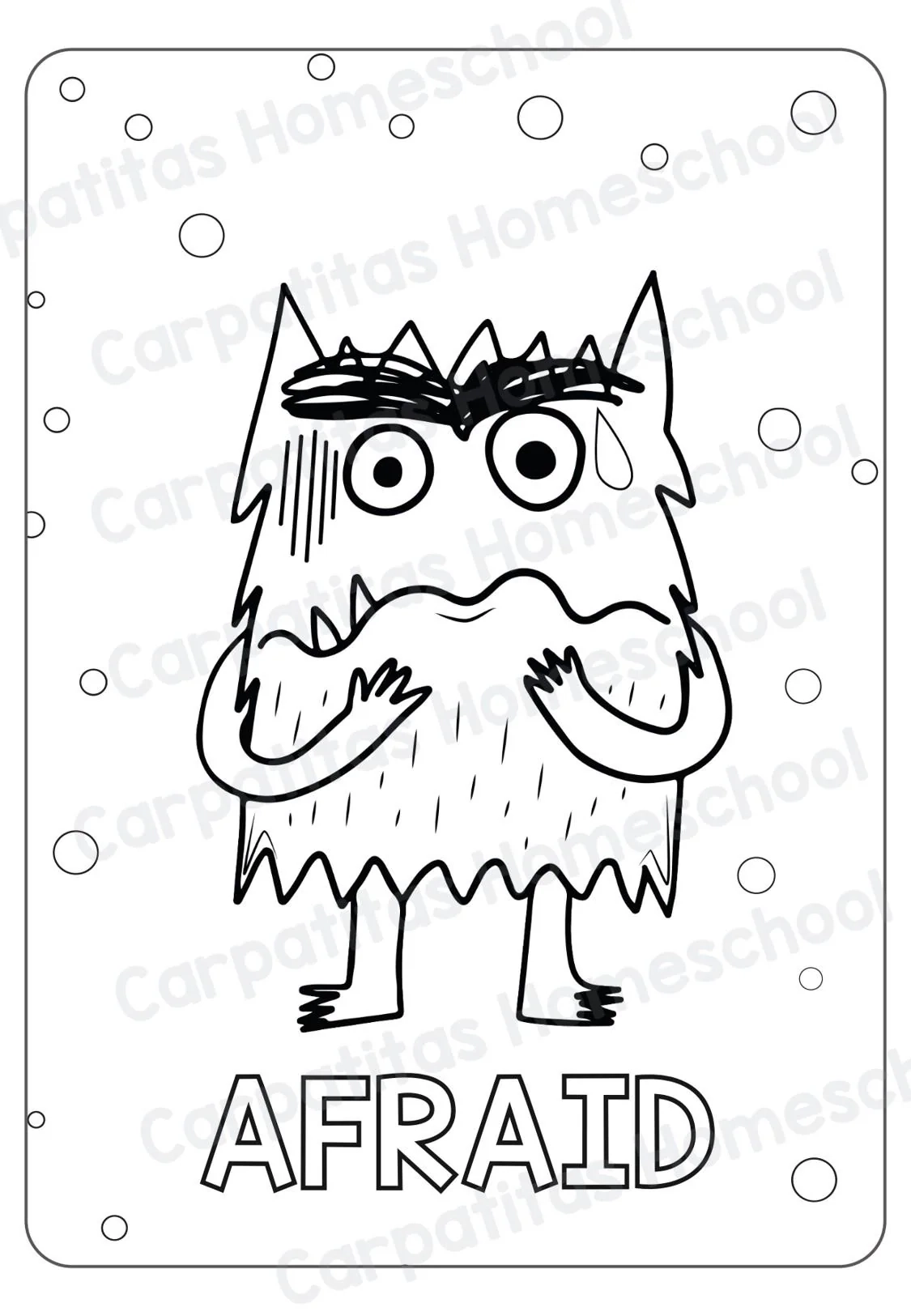 Color Monster Coloring Book For Kids Feeling Monster Coloring 