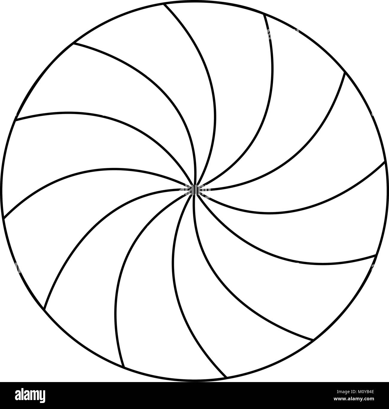 Colorful Spiral Lollipop Candy Background Black And White Stock 
