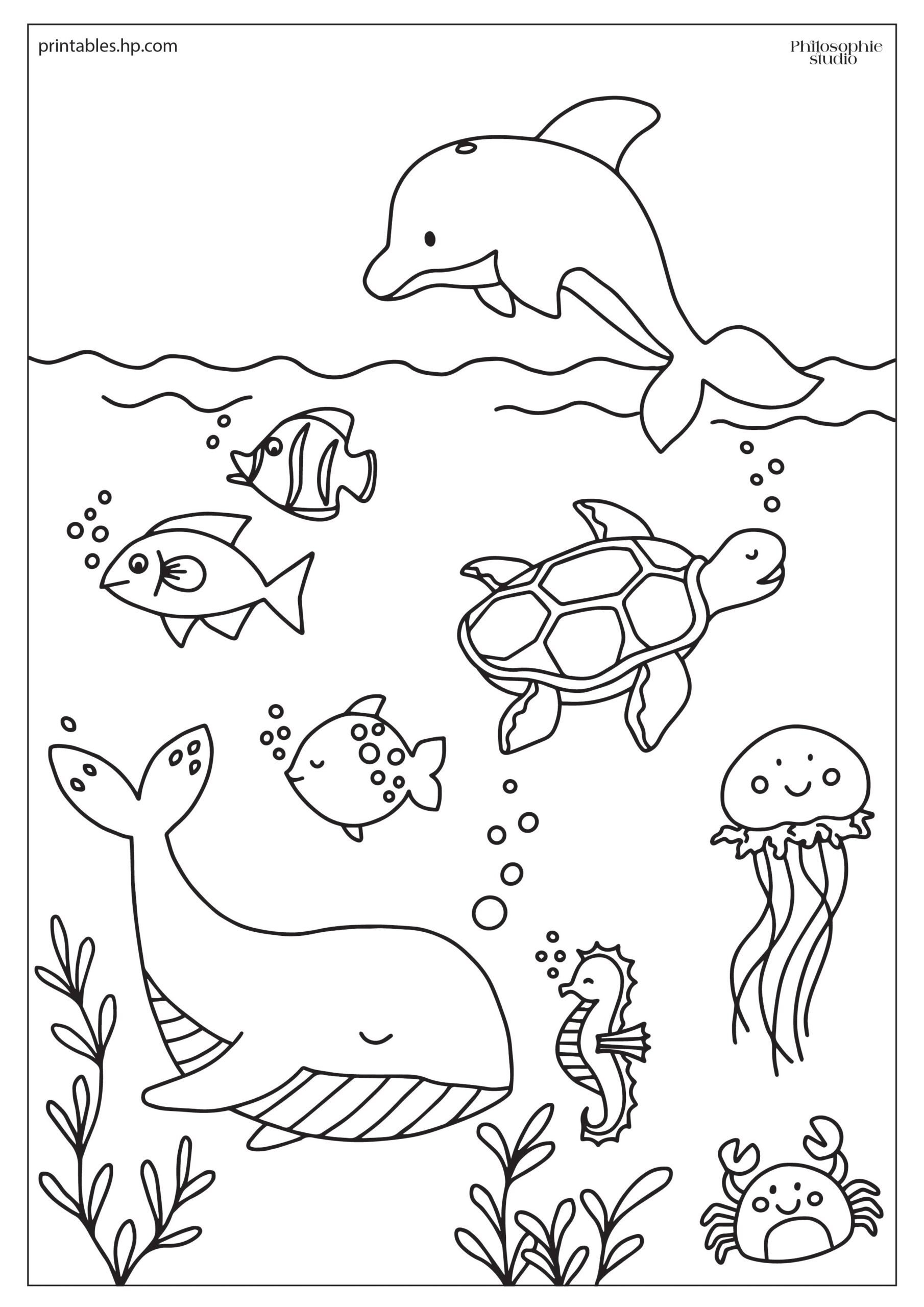 Coloring For Kids Under The Sea Printables Free Coloring 