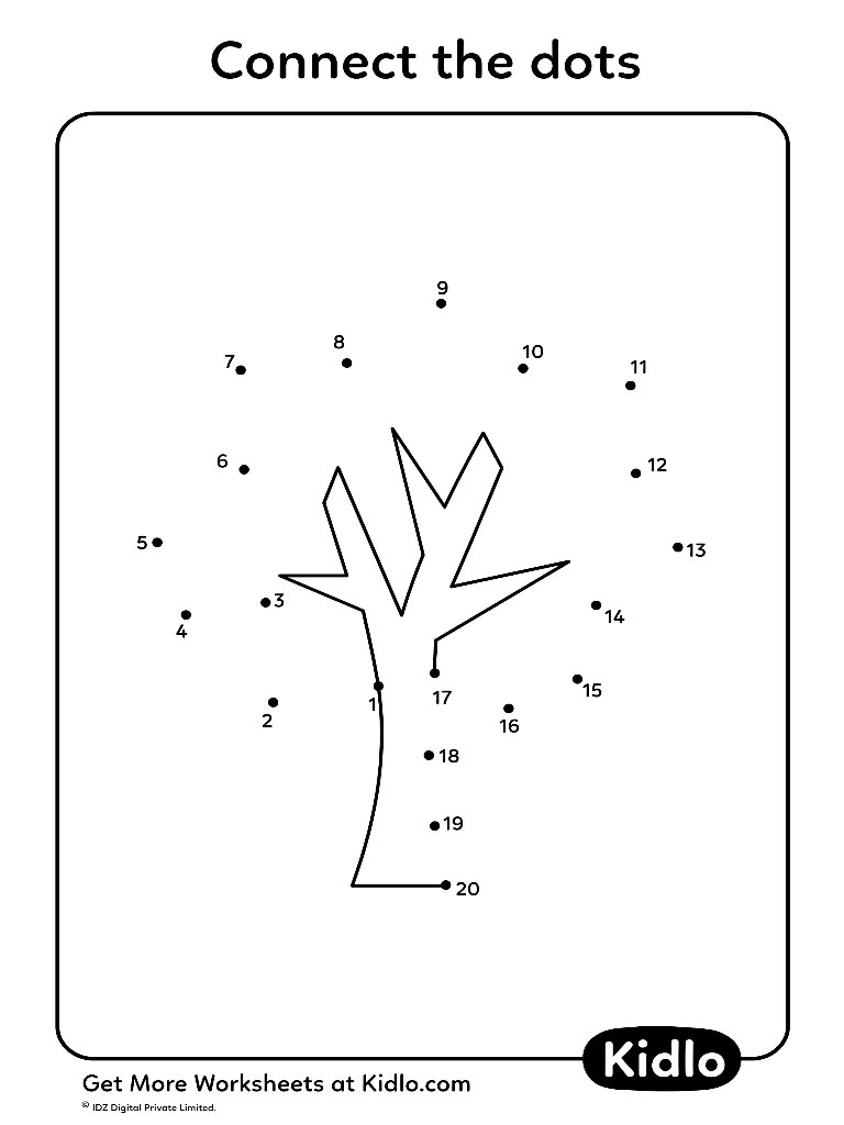 Connect The Dots 1 20 Activity Worksheet 28 Kidlo