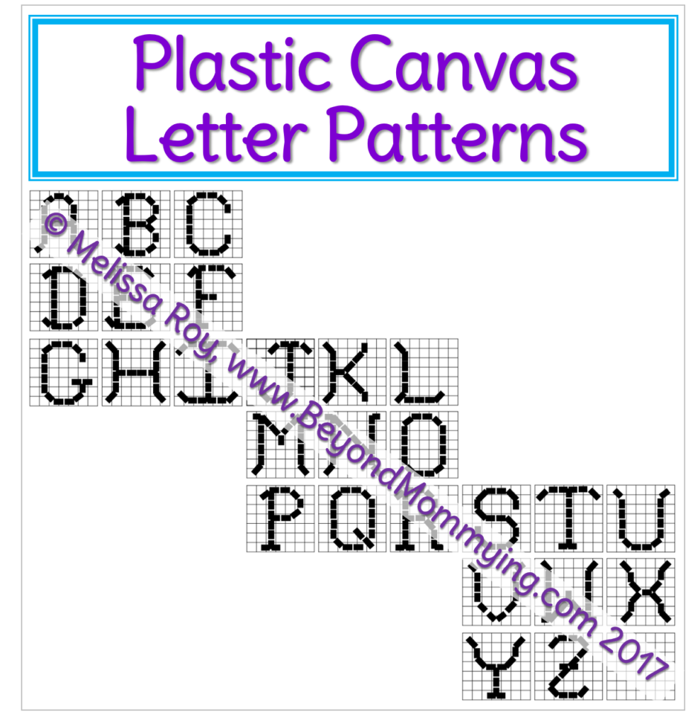 Creating With Plastic Canvas And Printable Plastic Canvas Letter 