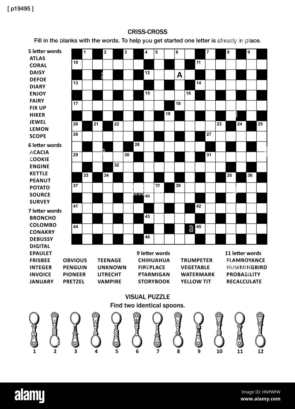 Crossword Puzzles Big Letters