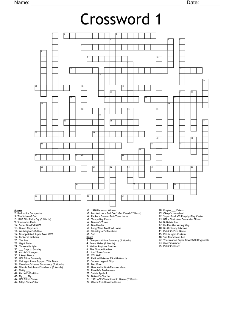 Printable Crossword Puzzles Denver Post