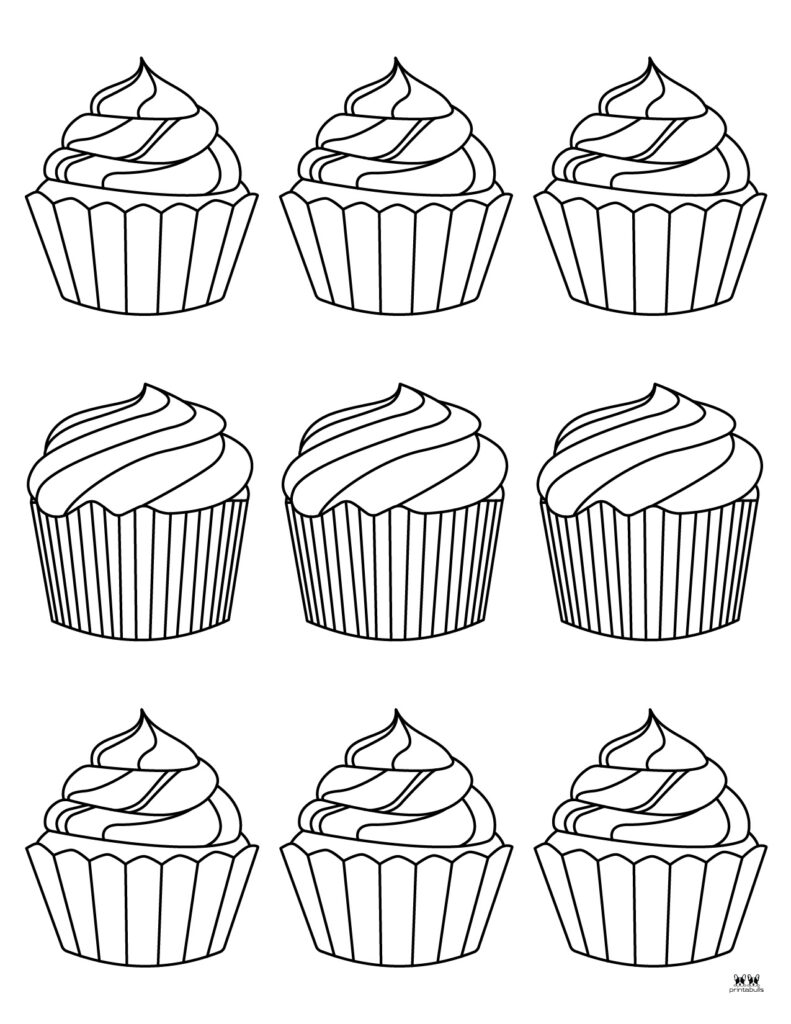 Free Printable Cupcake Template