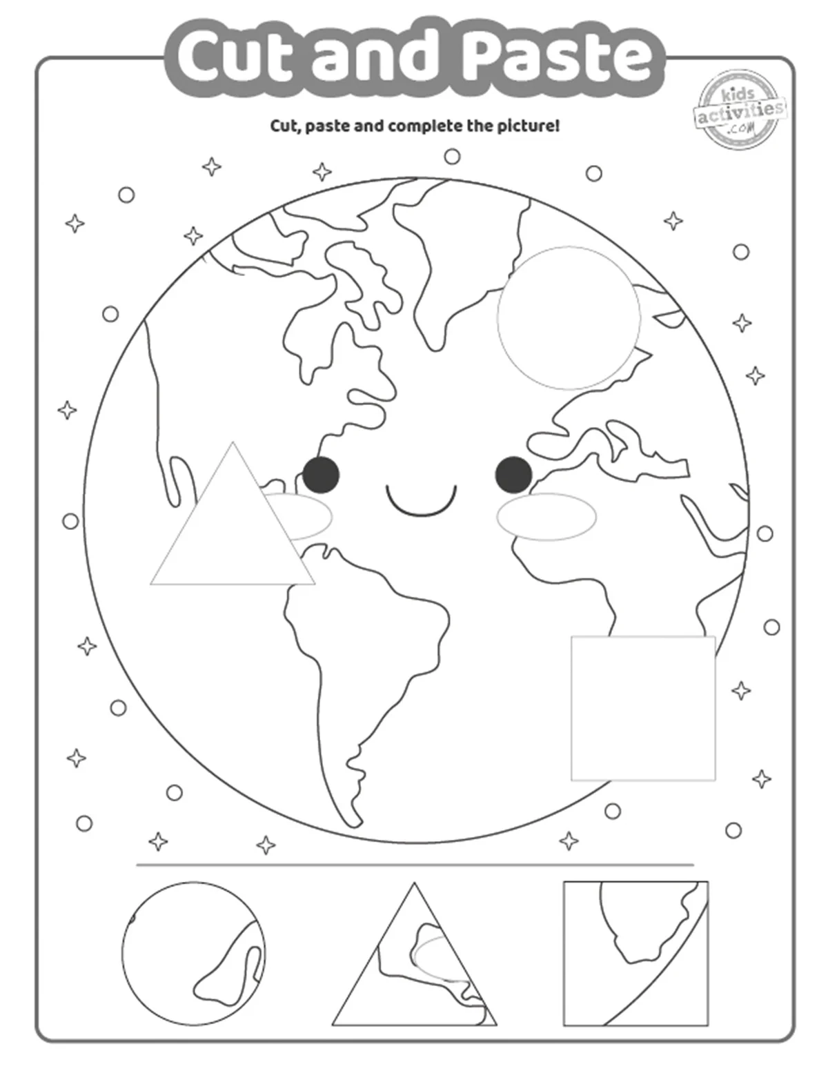 Printable Cut And Paste Craft Worksheets